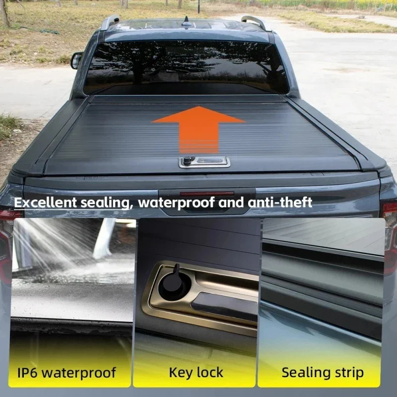 ThrustWorks Heavy- .Ft Aluminum Alloy Hard Tonneau Cover For Tund Ram 00 Gladaor Foton Tnland Truck Bed