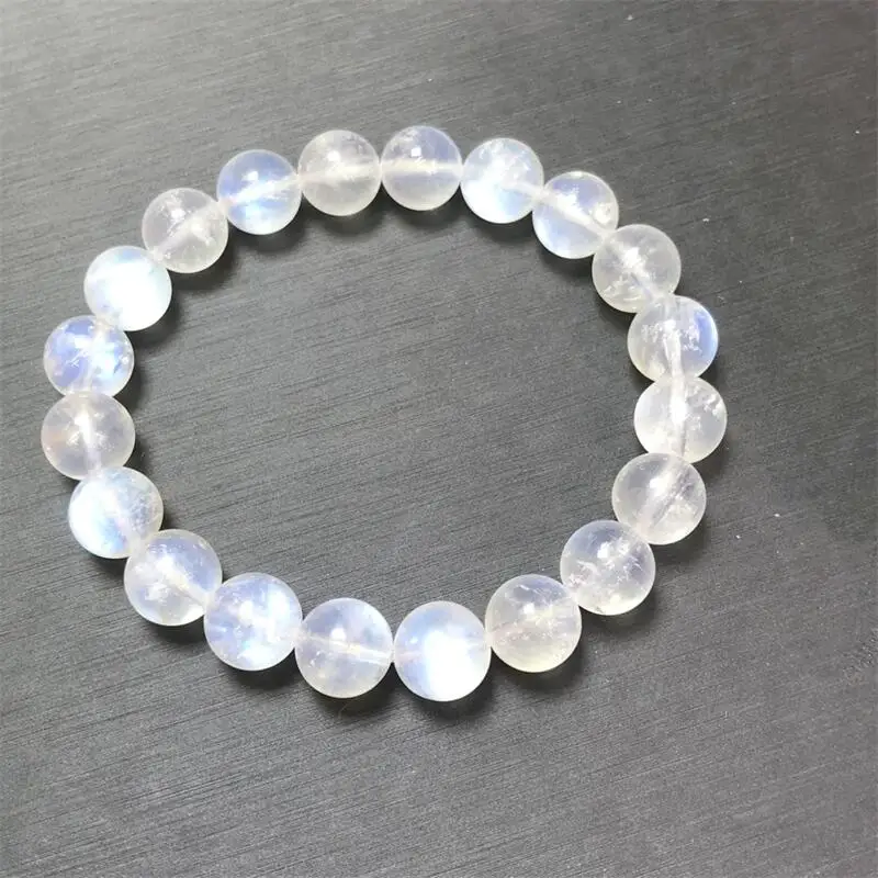 

9MM Natural Blue Moon Stone Bead Bracelet Handmade Jewelry Stretch Bangle Children Birthday Gift 1pcs