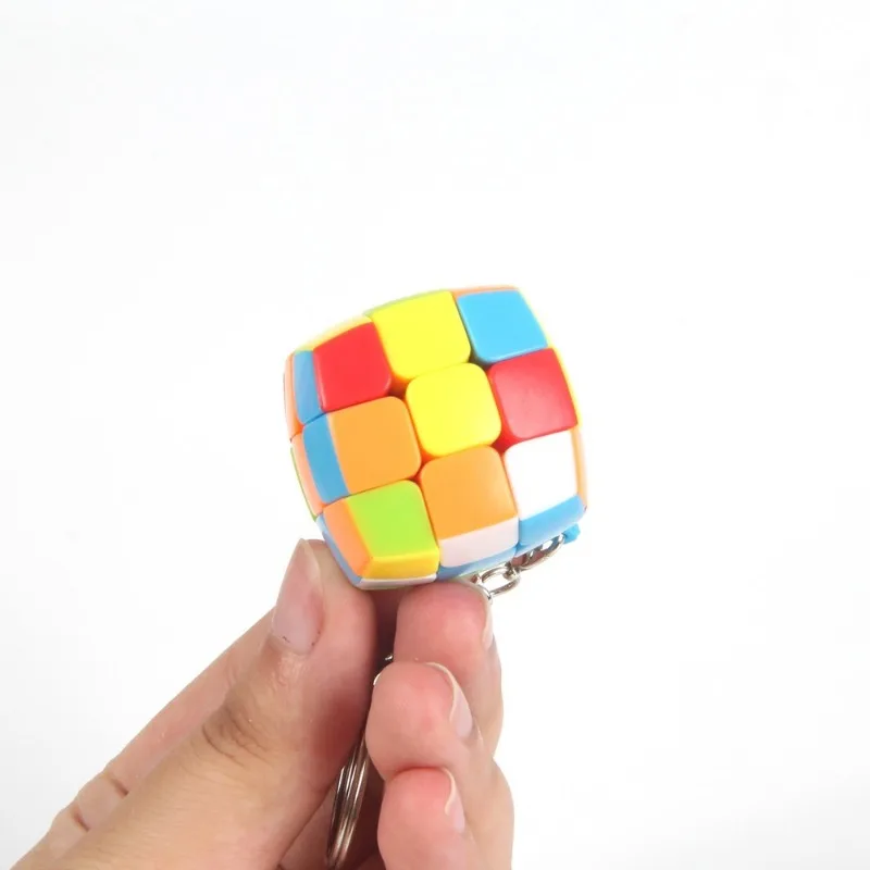 Mini Cube 3x3x3 Keychain Magic Cubes Puzzle Mofangge for Beginner Professional Cubo Magico Toys for Children Kids