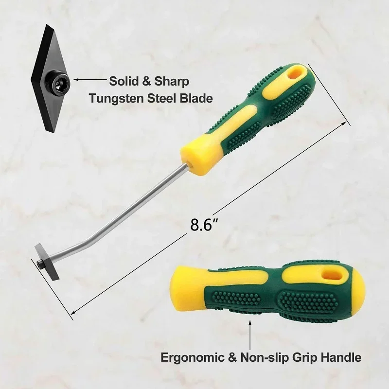 Imagem -05 - Telha Cerâmica Gap Argamassa Removedor Costura Serrilhada Cleaner Tungsten Aço Gancho Faca Old Mortar Hard Cement Caulk Profissional