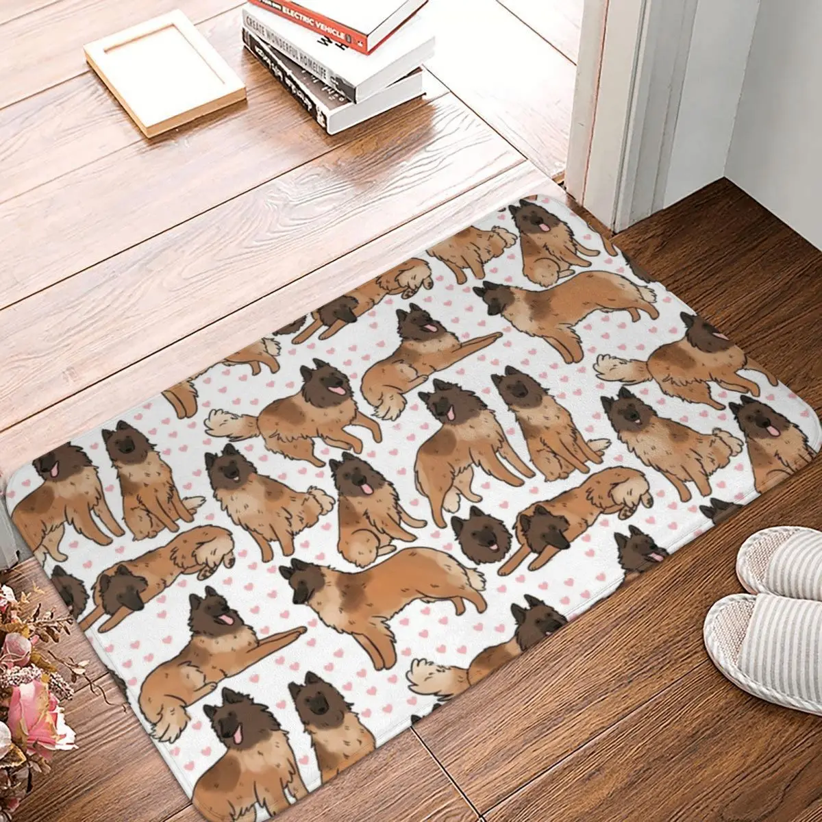 Belgian Shepherd Tervuren Bath Mat Cartoon Protective Toilet Pad Kitchen Shower Door Anti Slip Foot Mat Pattern Bathroom Rug