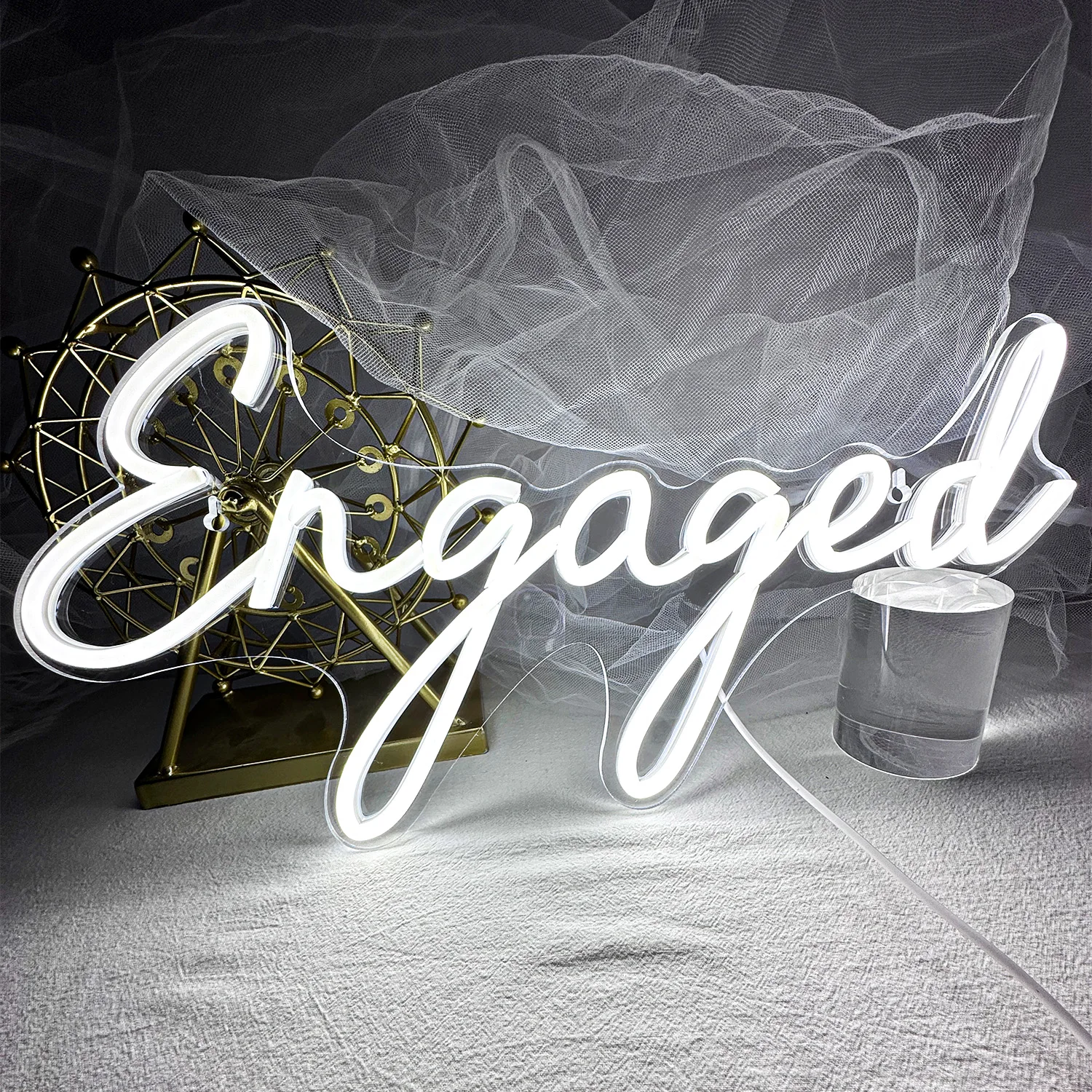 

Engaged Wedding Neon Sign wedding Led Light Bedroom Art Wall Decoration Anniversary Engagement party Proposal Gift Lamps adorn