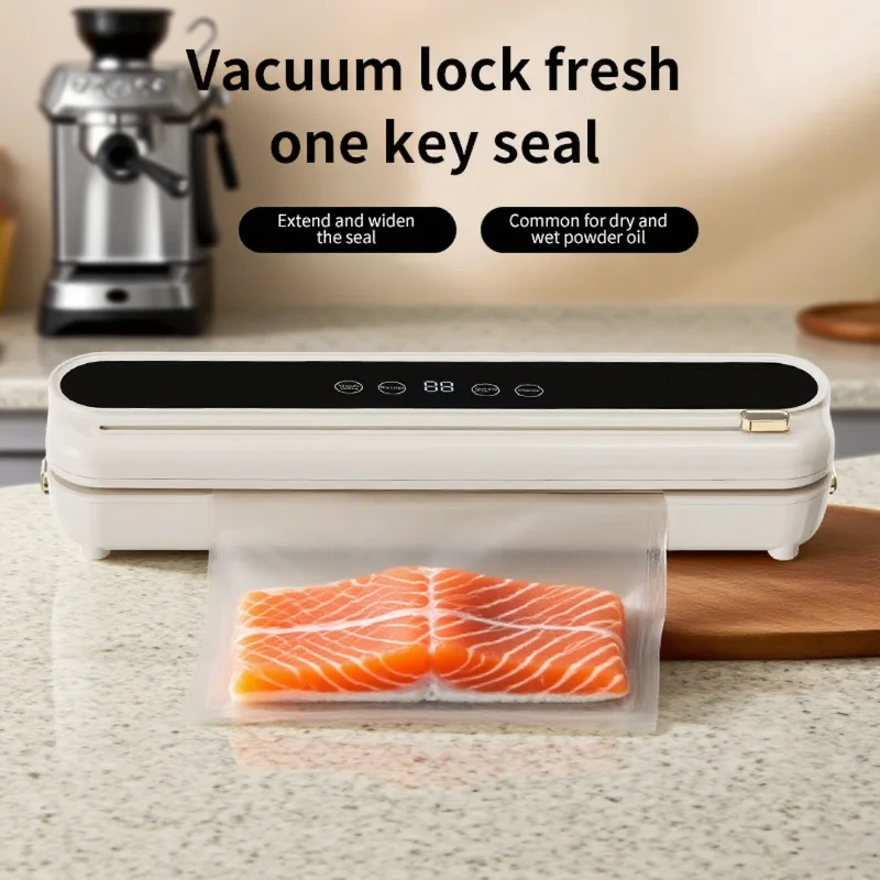 جديد الكهربائية فراغ السدادة للمطبخ الجاف الرطب تخزين المواد الغذائية المدمج في القاطع زر اللمس سهلة ختم الأجهزة المنزلية الغذاء