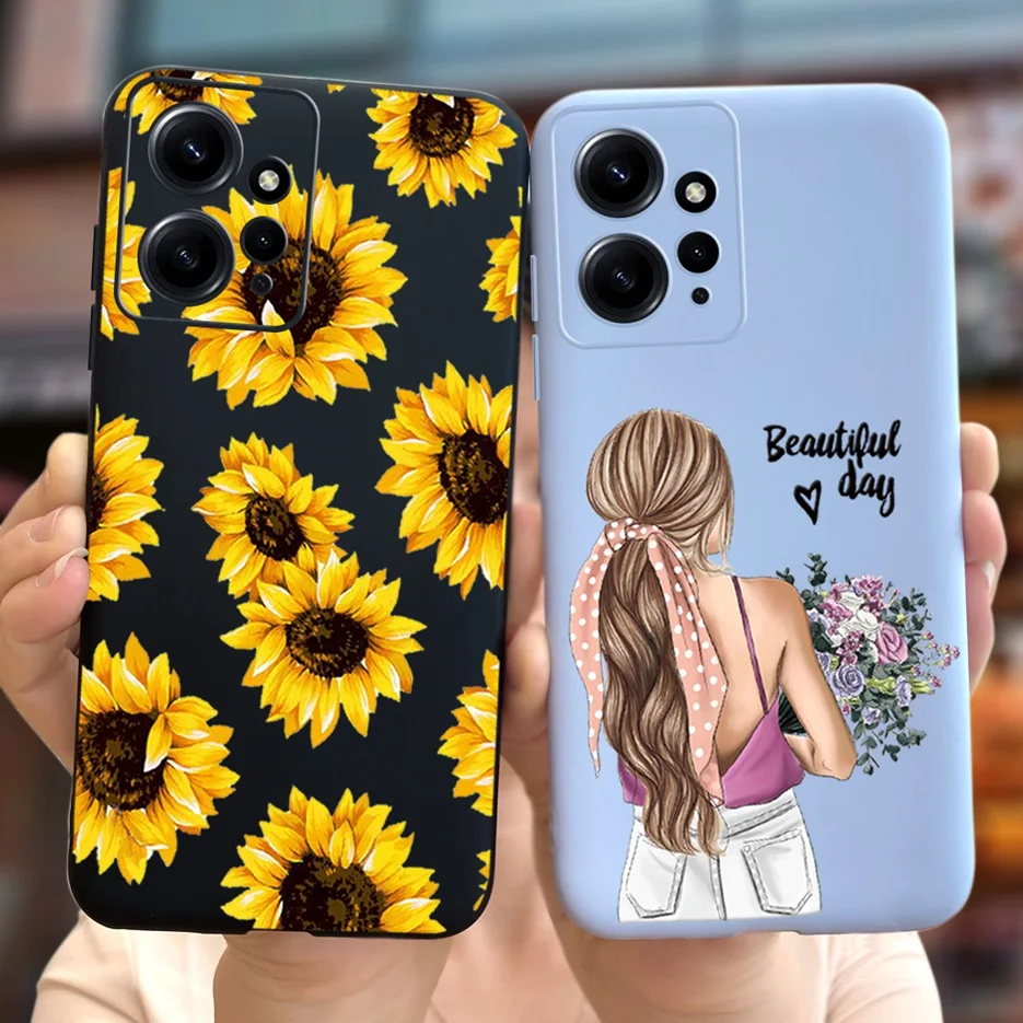 For Xiaomi Redmi Note 12 4G Case Cute Cartoon Girls Cover Soft Silicone Phone Case For Redmi Note 12 Pro+ Note12 Pro Plus Bumper