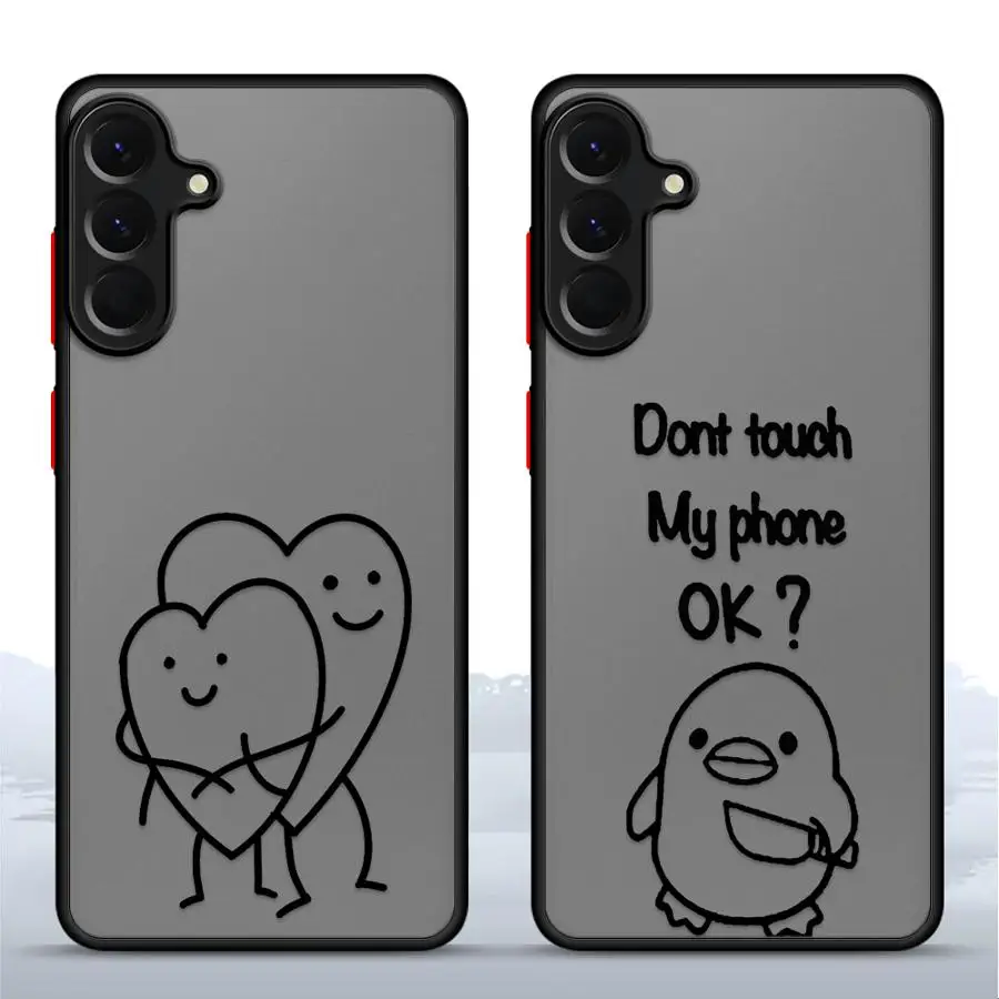 Funda trasera de teléfono con arte interesante de dibujos animados para Samsung Galaxy A14 A50 A15 A16 A12 A17 Note 20 Ultra 10+ 9 8 A30 A70 A06 A13