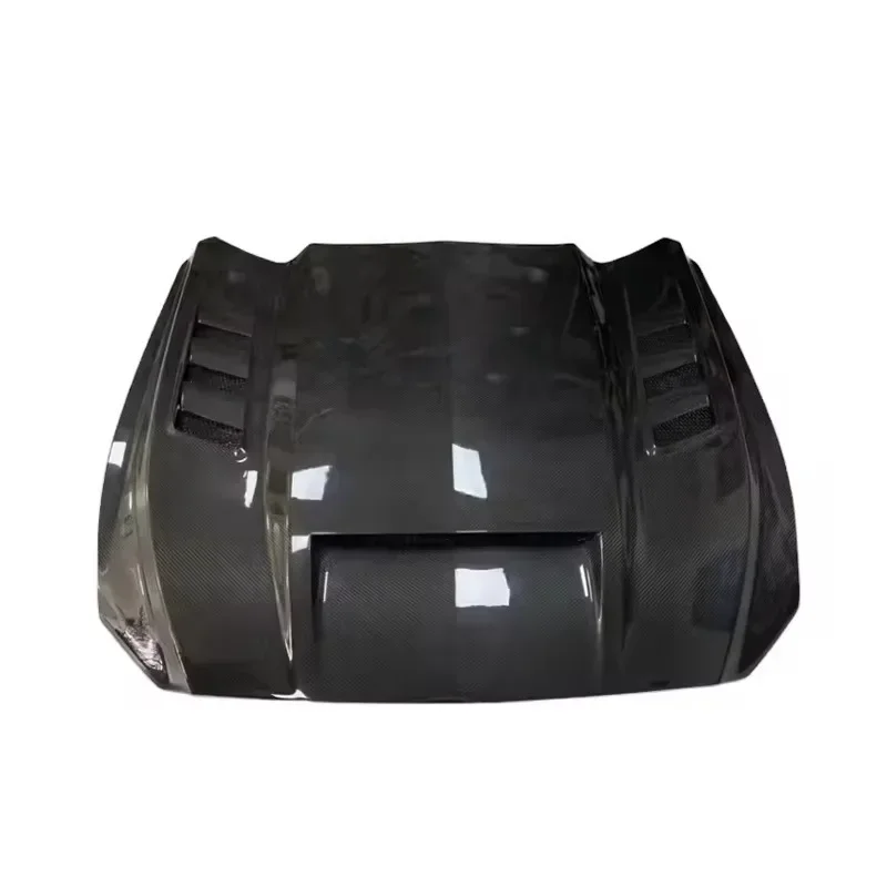 Accessories Open Hole Engine Hood Cover Carbon Fiber TF Style Front Bonnet For Ford Mustang Hood