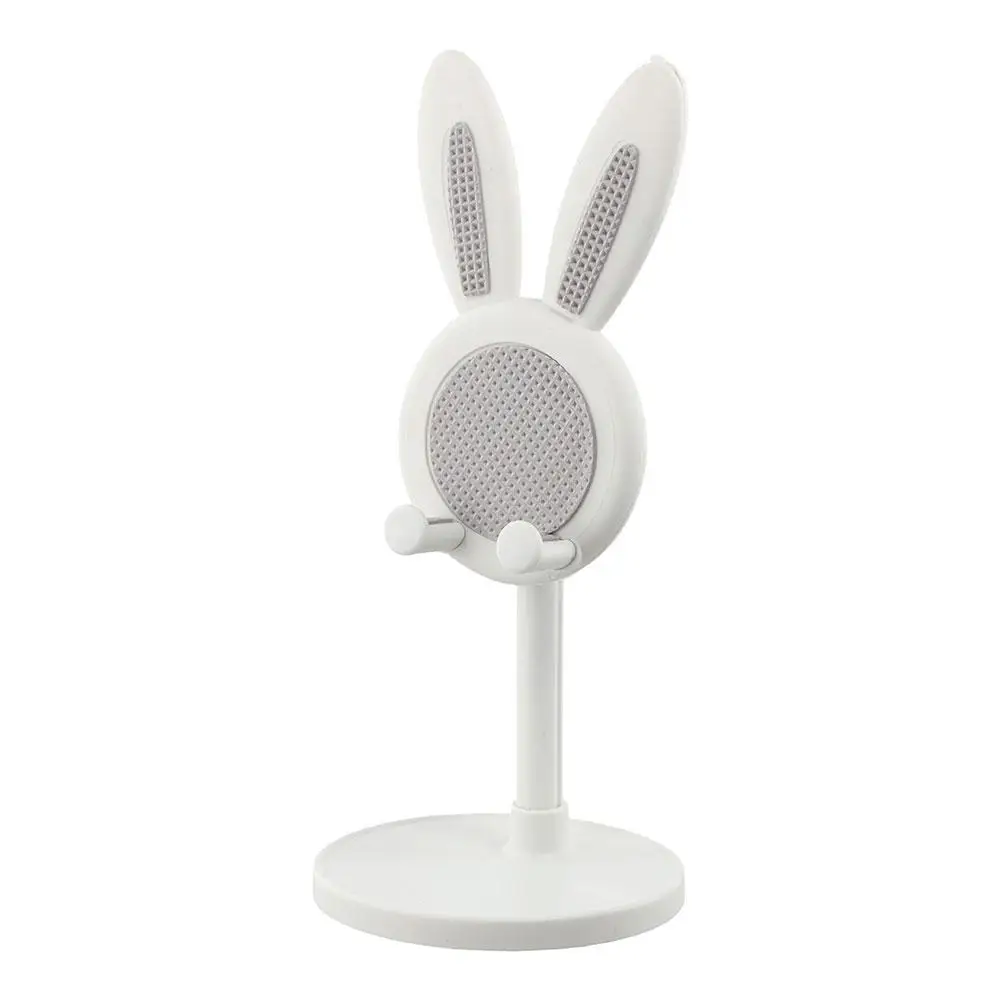 Suporte de telefone rosa suporte de telefone celular de mesa para iphone 13 14 samsung smartphone ajustável adorável coelho suporte de telefone ajustar