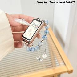 Metal Strap For Huawei band 9/8 Correa Bracelet Sport Watchband For HUAWEI band 7/6 pro Woman Man Strap Smartwatch wristband