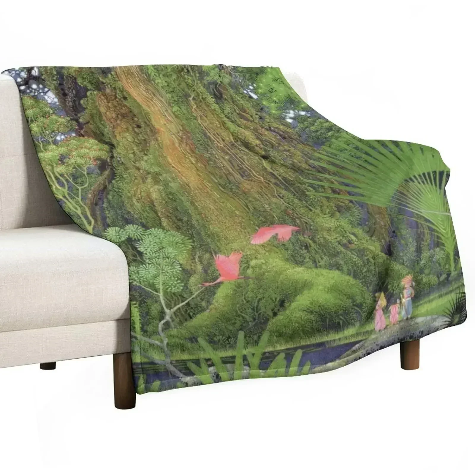 Secret of Mana Box Art Throw Blanket Soft Plaid Sofas Stuffeds Moving Travel Hairys Blankets