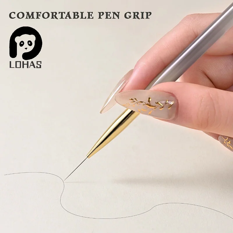 5 個のアクリルネイルアートブラシマニキュアジェル用ホワイトハンドル描画ドットストライプパターン DIY クリエイティブクラフトネイルアートペン