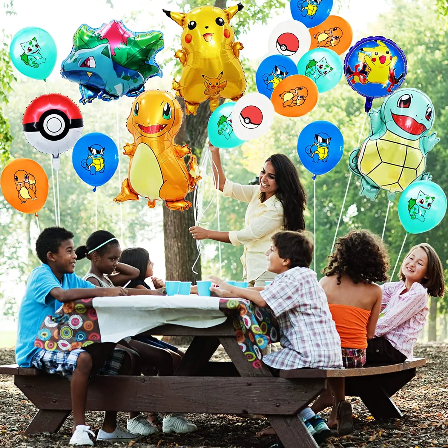 Pokemon Baby Shower Supplies Pikachu Birthday Party Decorations Foil Balloons Tableware Plate Napkin Backdrop Party Supplies Boy