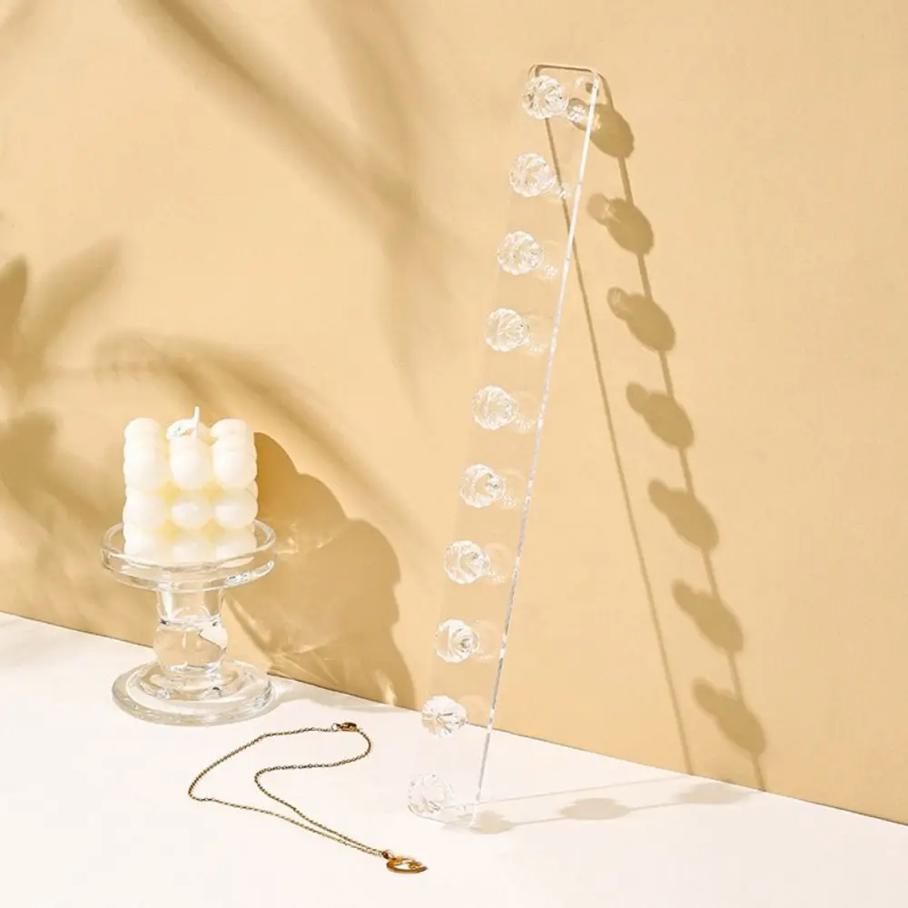 

Wall-Mounted Jewelry Organizer Stand Multi-Functional Transparent Jewelry Storage Hook Display Rack