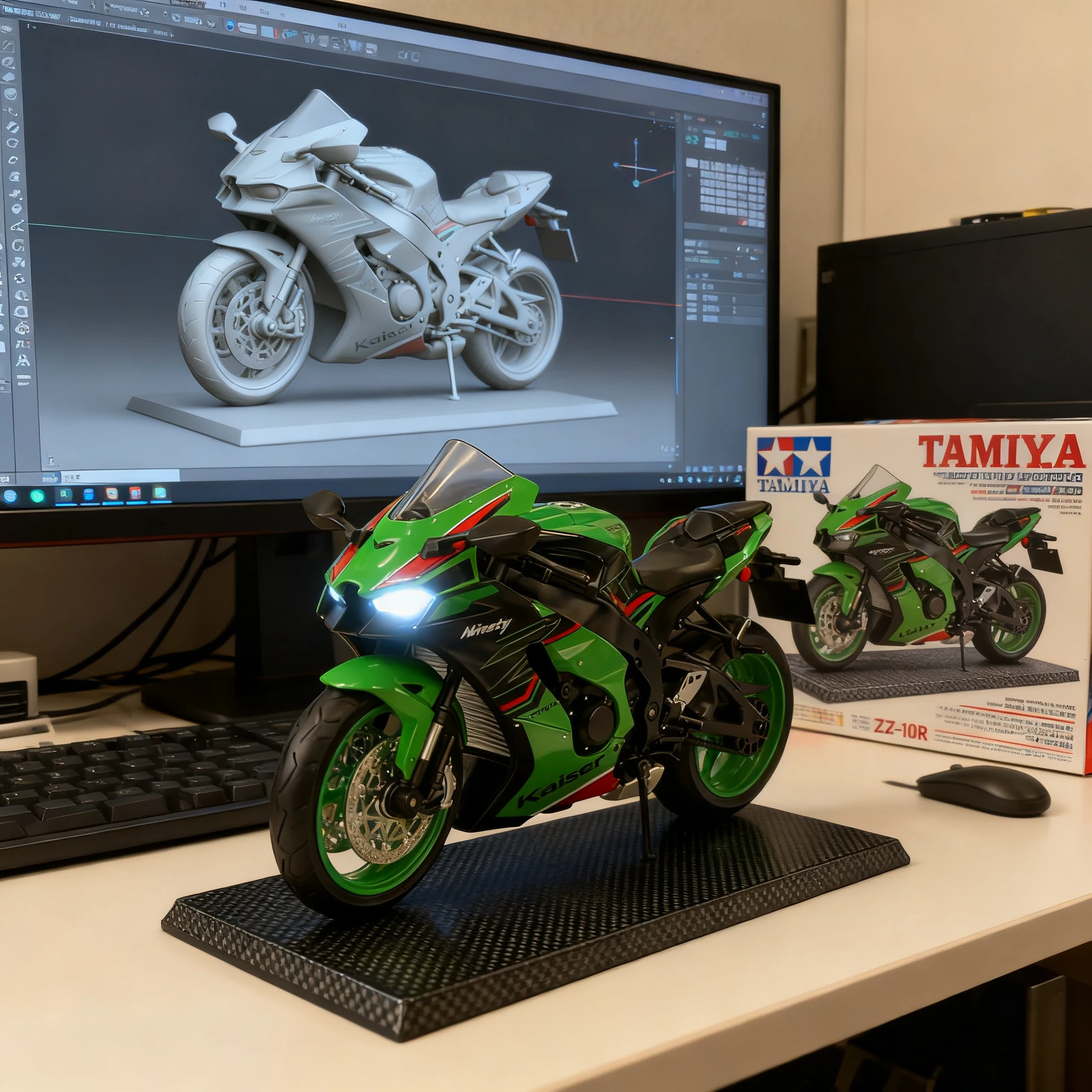 

1:9 Kawasaki ZX-10R H2R сплав мотоцикла, литая под давлением модель игрушки, колесо автомобиля, рулевое управление, звуковой свет, миниатюрный мотоцикл, подарки для мальчиков