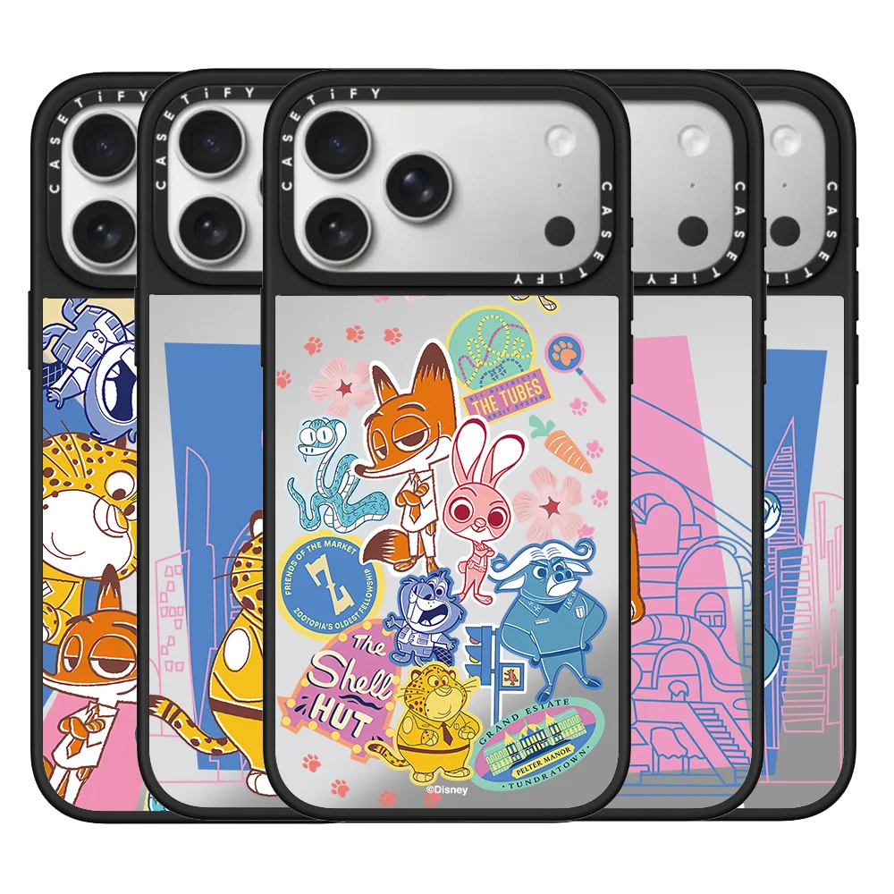 Funda CASETiFY en colaboración con Disney Zootopia, serie de dibujos animados, para iPhone 17, 16, 15, 14, 13 Pro Max, Air Plus, con protección magnética.