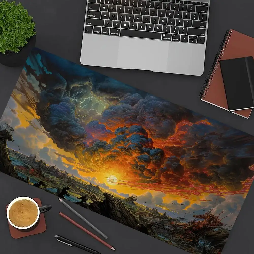 

Impending Doom Magic Party Game Mat Durable Rubber for MTG and TCG Games 35X60 Mouse Pad Offices Desk Mats Party Friendly Design