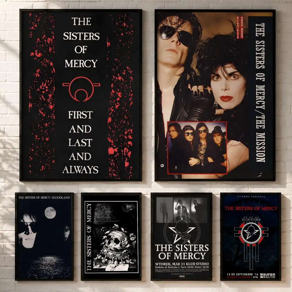 Band The Sisters of Mercy   Poster HD poster wall art self-stick no-residue for home cafe office great gift