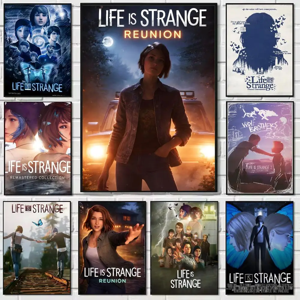 L-Life Is Strange R-Reunion Game Poster Self-adhesive Art Waterproof Paper Sticker Coffee House Bar Dorm Room Wall Decor