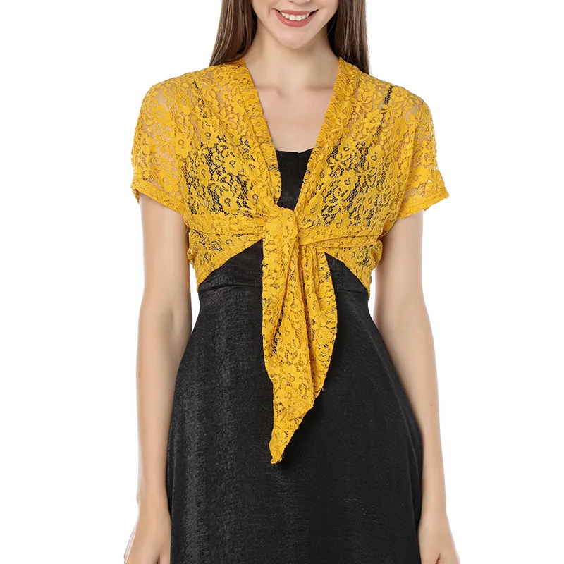 

Large Lace Cardigan Shawl Cheongsam Dress Shawl Small Kan Shoulder Lace Shawl Woman Lady Party Wedding Fashion Sweater