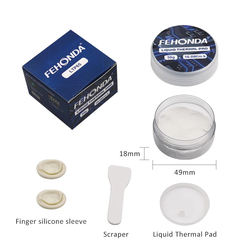 FEHONDA LTP65 المعجون الحراري 16 واط/م.K جل موصل حراري عالي لوحدة المعالجة المركزية GPU GapFilling لوحة حرارية جل موصلة للحرارة #6
