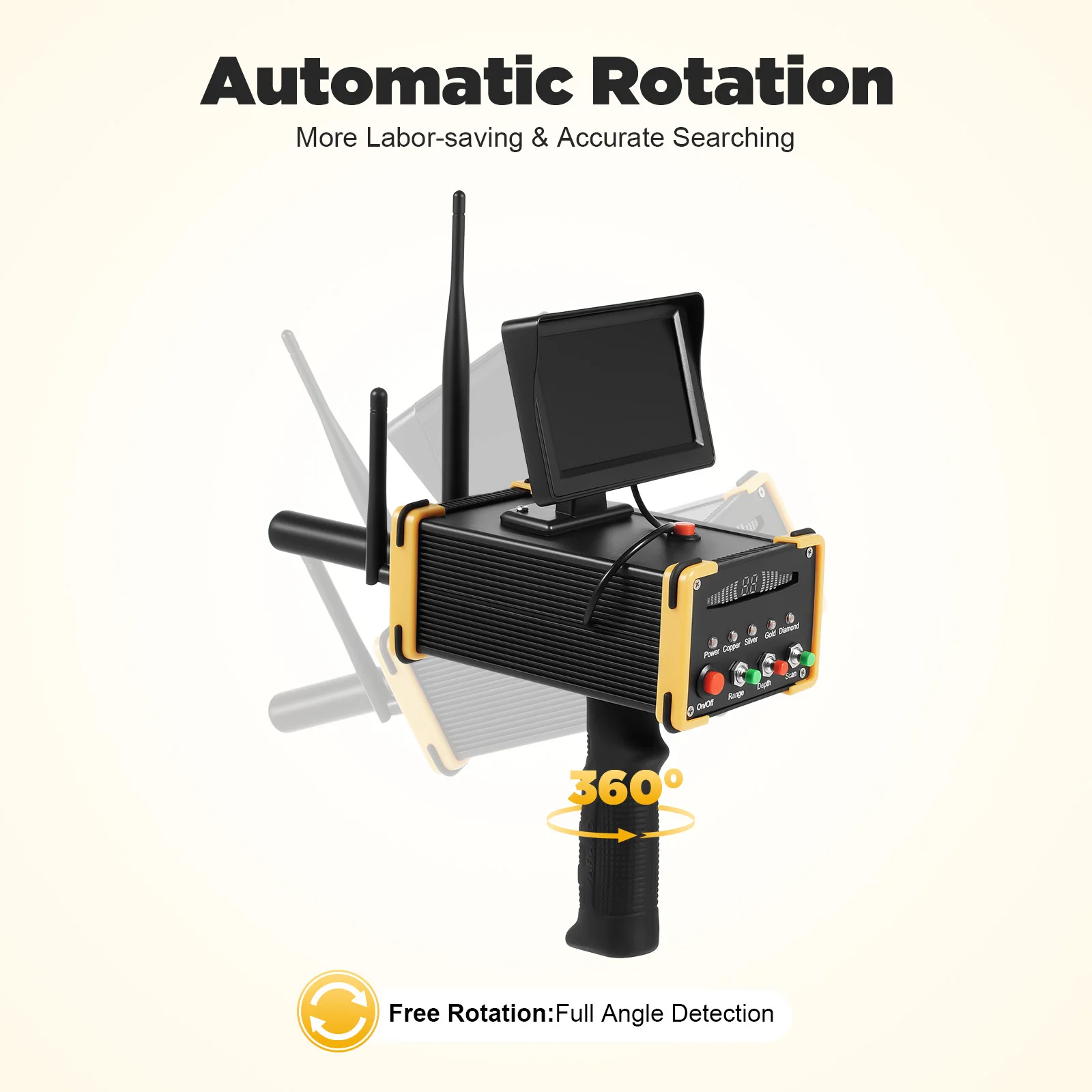Propessional Metal Detector Underground 3D Metal Detector 990m Long Depth Long Range Treasure Hunting Tool for Gold Silver ﻿