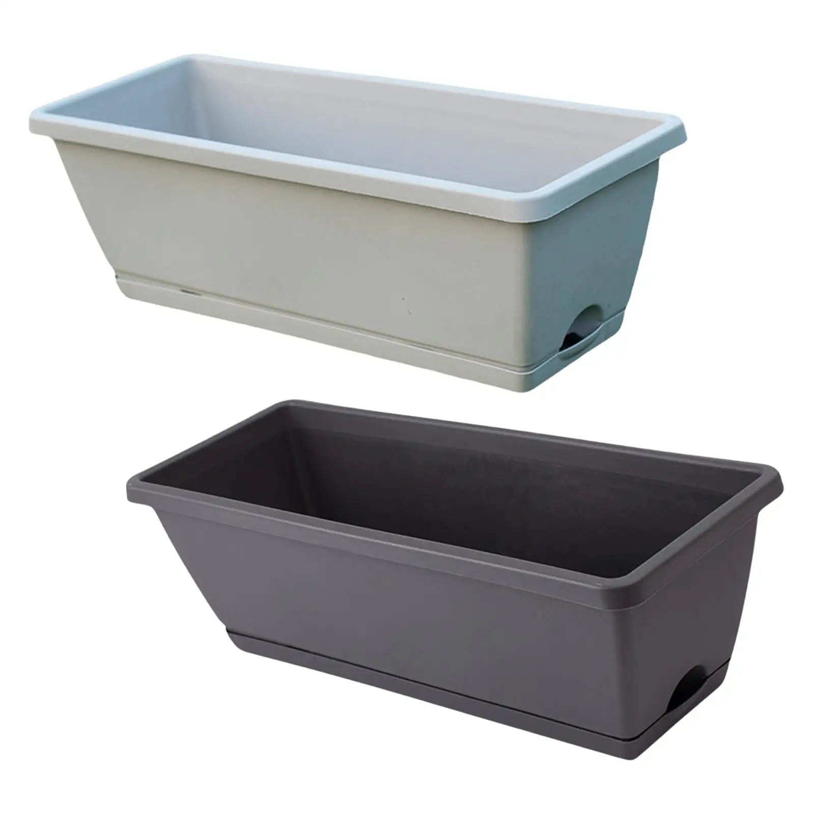 Flower Window Box Rectangular Container for Indoor Outdoor Windowsill Home