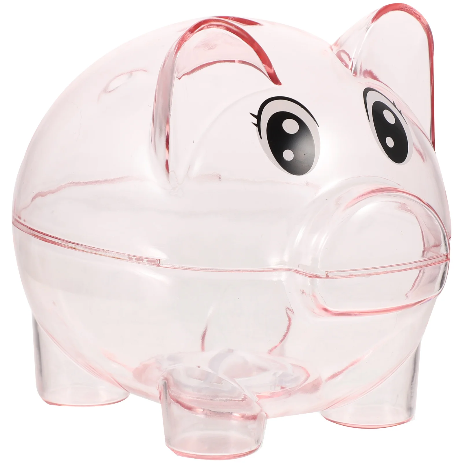 2Pcs Clear Acrylic Piggy Bank Jar Large Capacity Money Box for Kids Daily Saving Habit Cute Desk Decoration Gift