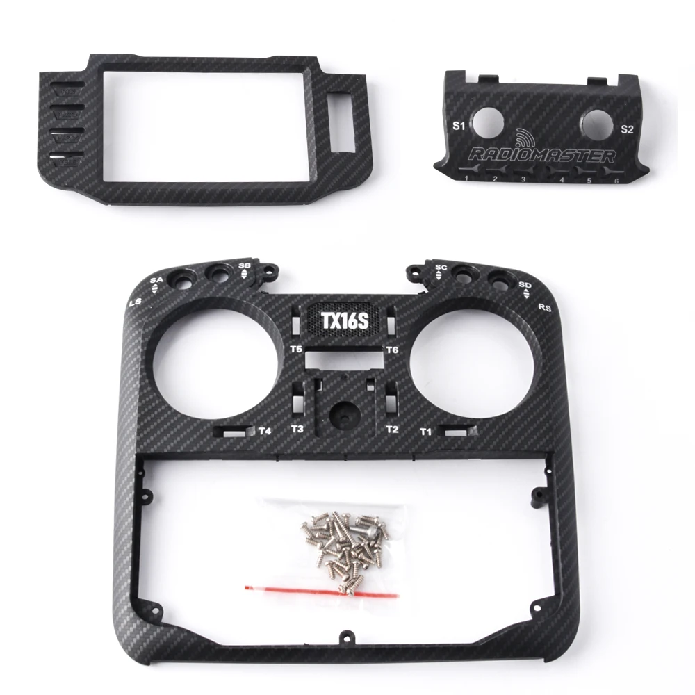 RadioMaster TX16S MKII V4.0 Transmitter Multi-color Cover Shell Spare Part Replacement Front Case - Carbon