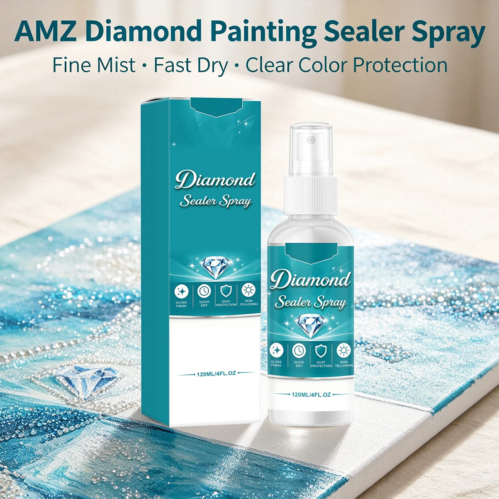 Semprotan Penyegel Berlian DIY - Resin Art Painting ulasan dan harga