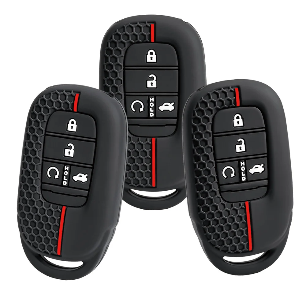 For Honda Accord Civic CR-V HR-V Pilot Passport Odyssey Ridgeline Insight Clarity Fit Jazz silicone car key fob cover