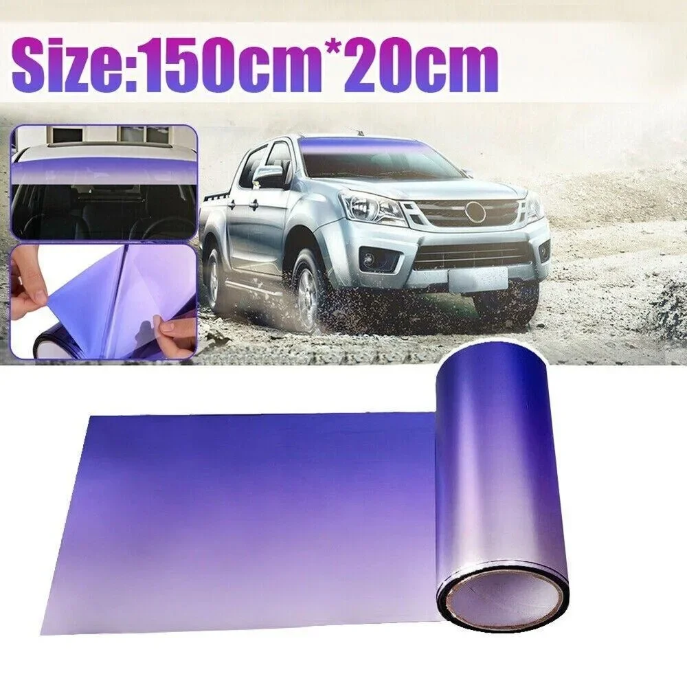 Car Sun Shade Front Windshield Sunshade Protector Solar Window Tint Film Heat Insulation Color Changing Film Universal 20X150cm