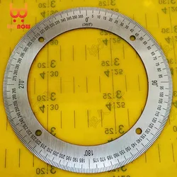 130x92x1mm 360 degree dial Steel disc Stainless steel Dial angle measurer tool