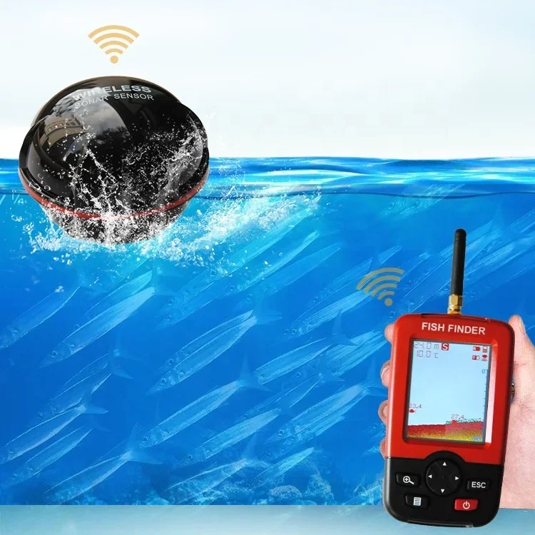 High Quality 50m depth sonar detective bait boat with Fishing fish finder