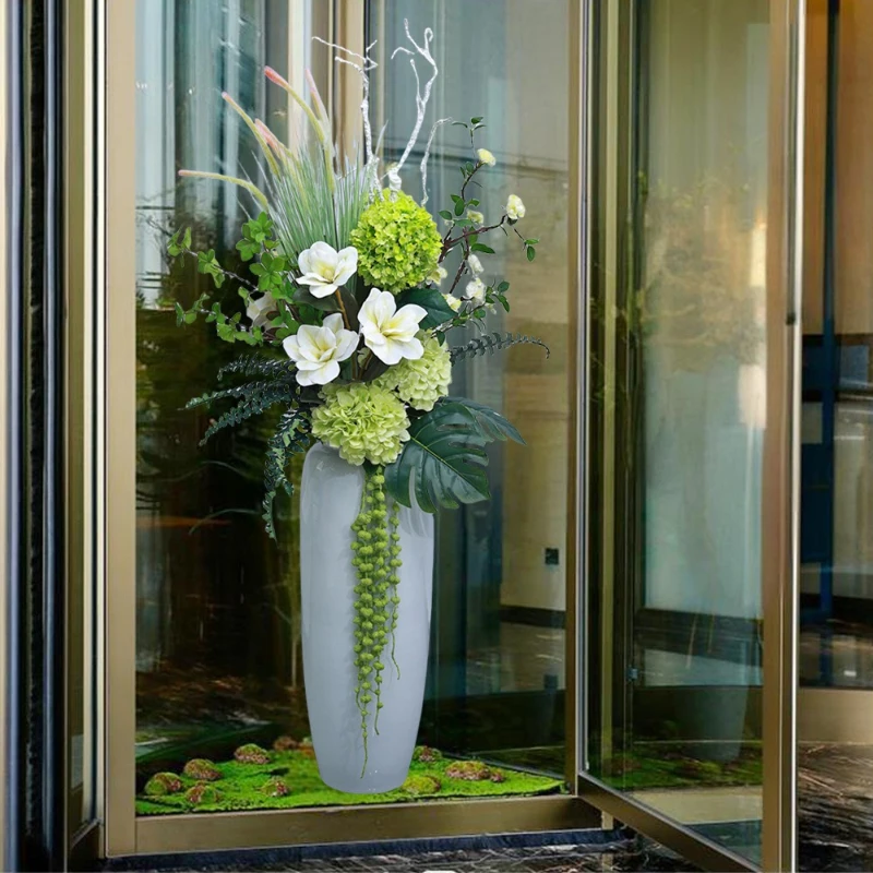 

Hotel revolving door floral decoration ornament floor decoration floor fake flower ornament