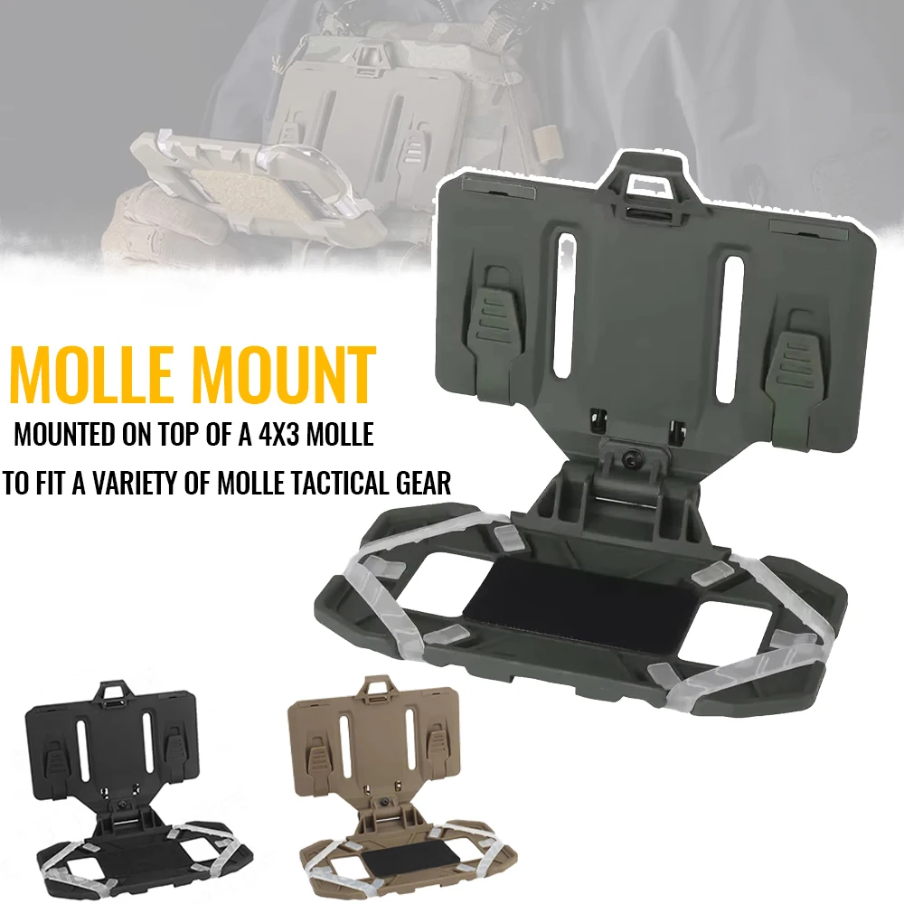 

Тактическая складная навигационная панель MOLLE, держатель для мобильных телефонов, нагрудная сумка-панель для жилета, аксессуары для охотничьих жилетов