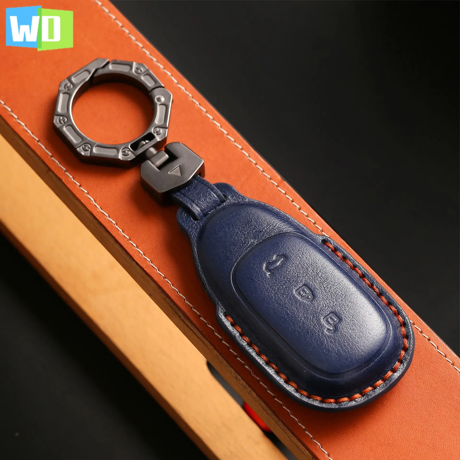 

Car Key Cover Case For Leading Ideal One Li Auto L7 L8 2021 2022 Genuine Leather Keyring Shell