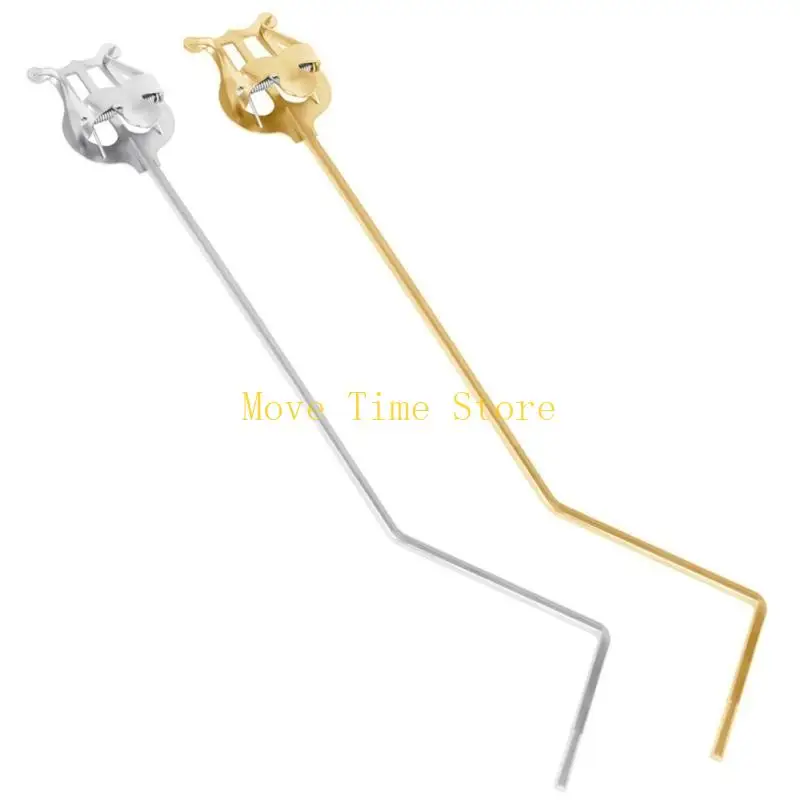 92ME Metal Plating Music Sheet Clip Tubas Marchings Lyre Music Score Holder Brass Instrument Music Paper Holder Easy to Use