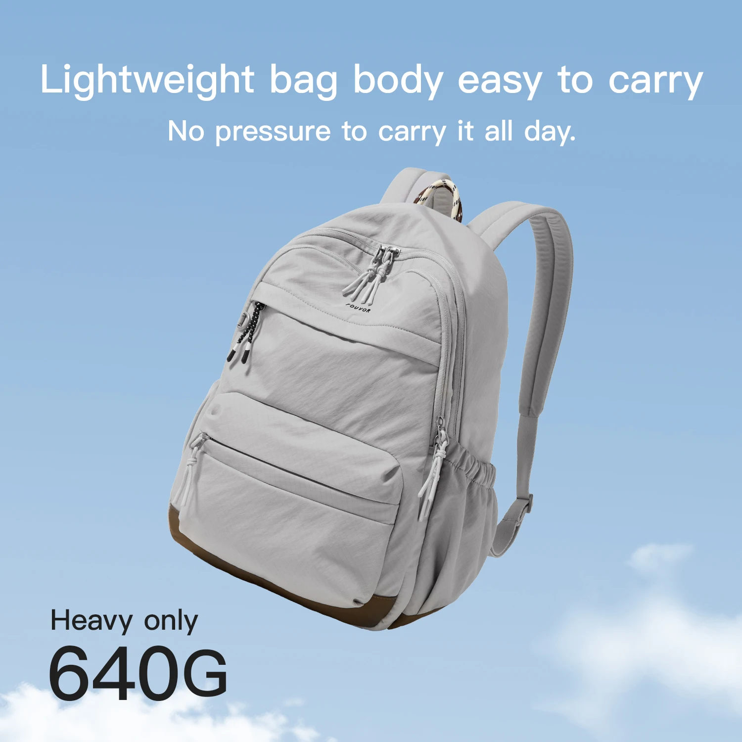 Fouvor Travel Backpack Multi‑Compartment Large‑Capacity Laptop Bag Water‑Repellent School Bag for Middle School Students 3103-04