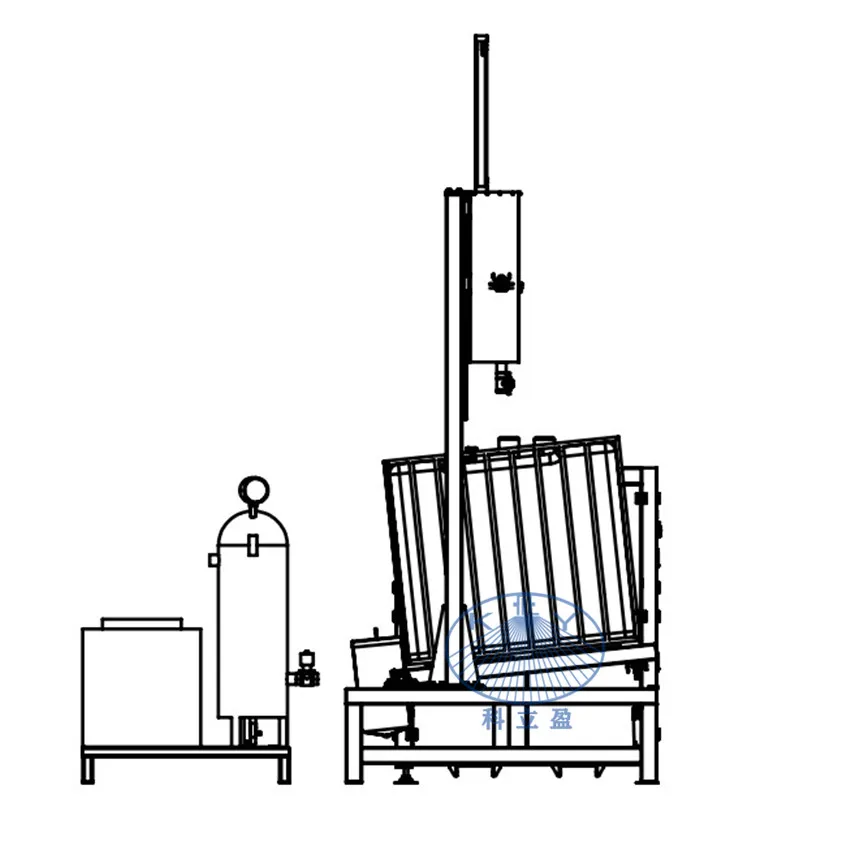 Pneumatic operated IBC cleaning machine, semi-automatic ibc tote washer  , ibc bin washer for solvent washing