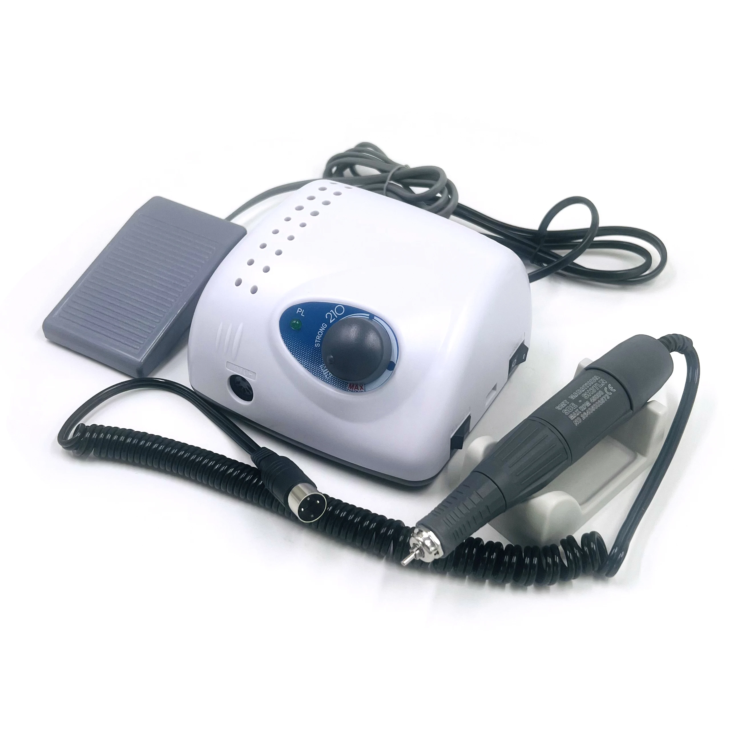 Micromotor eléctrico 45K Dental Strong 210 para uñas, máquina de manicura con mango SH37LN de 45000 rpm