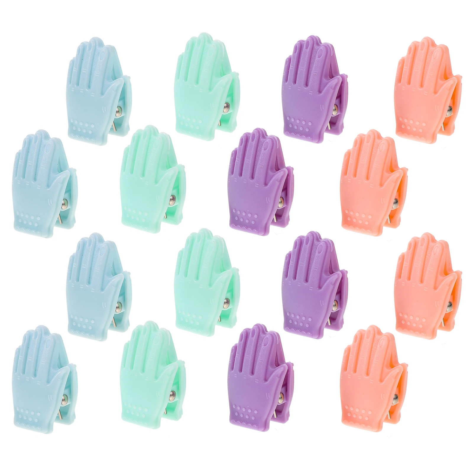 

16 Pcs Mini Binder Clips Cute Cartoon Ticket Holders Pink Purple Green Blue Each 4 Pieces Office School Supplies Plastic