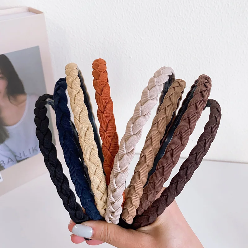 Set New Braid Hair Bands  Handmade Braid Headband For Women Ladies Elegant Twist Plait Fake Hair Headware Hair Accessories