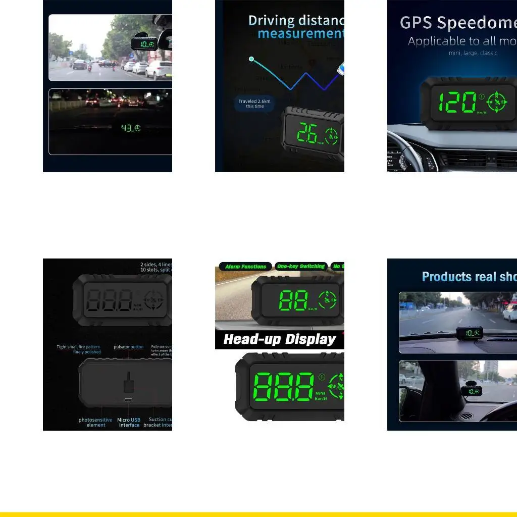 

SZCH HUD Автомобильный дисплей Спидометр Цифровые датчики Автоматическое напоминание об усталости от вождения
