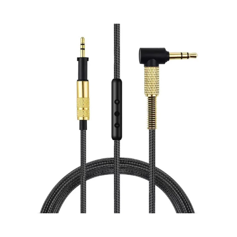 Hochwertiges Audiokabel für AKG K450 K451 K452 K480 Q460 Headset, 3,5mm auf 2,5mm Stecker mit Mikrofon, geflochtenes Kabel – Detail 2