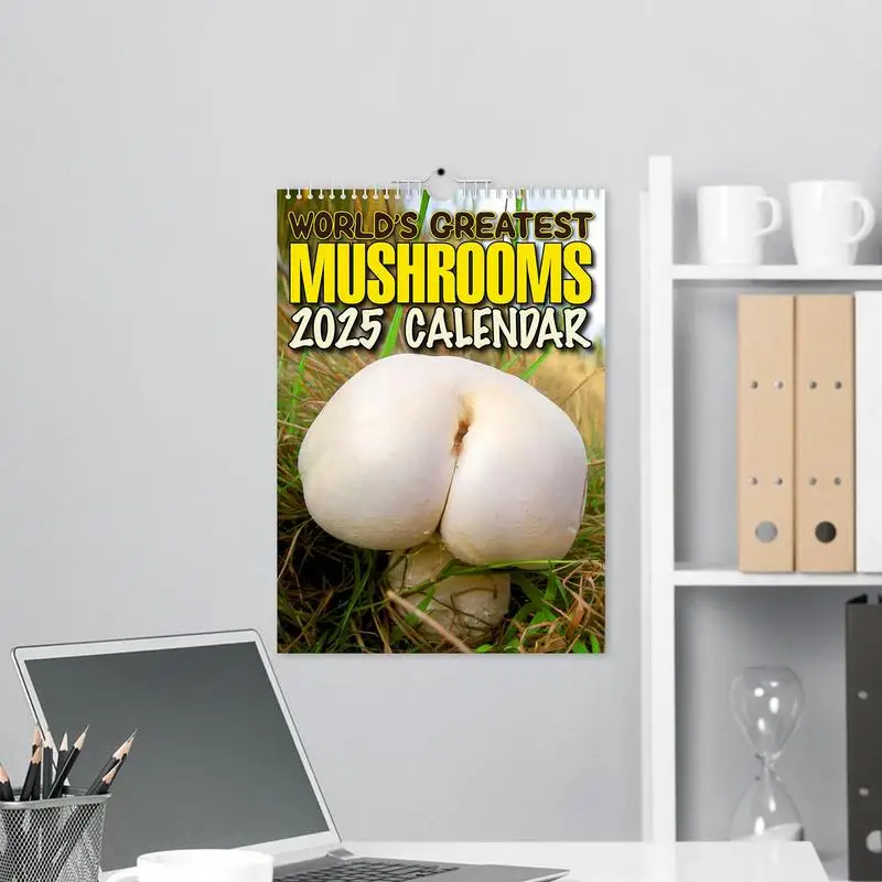 Wall Calendar Mushrooms Mushrooms Images Monthly Family & Daily Organizer Thick & Sturdy Paper Calendar Organizing & Planning