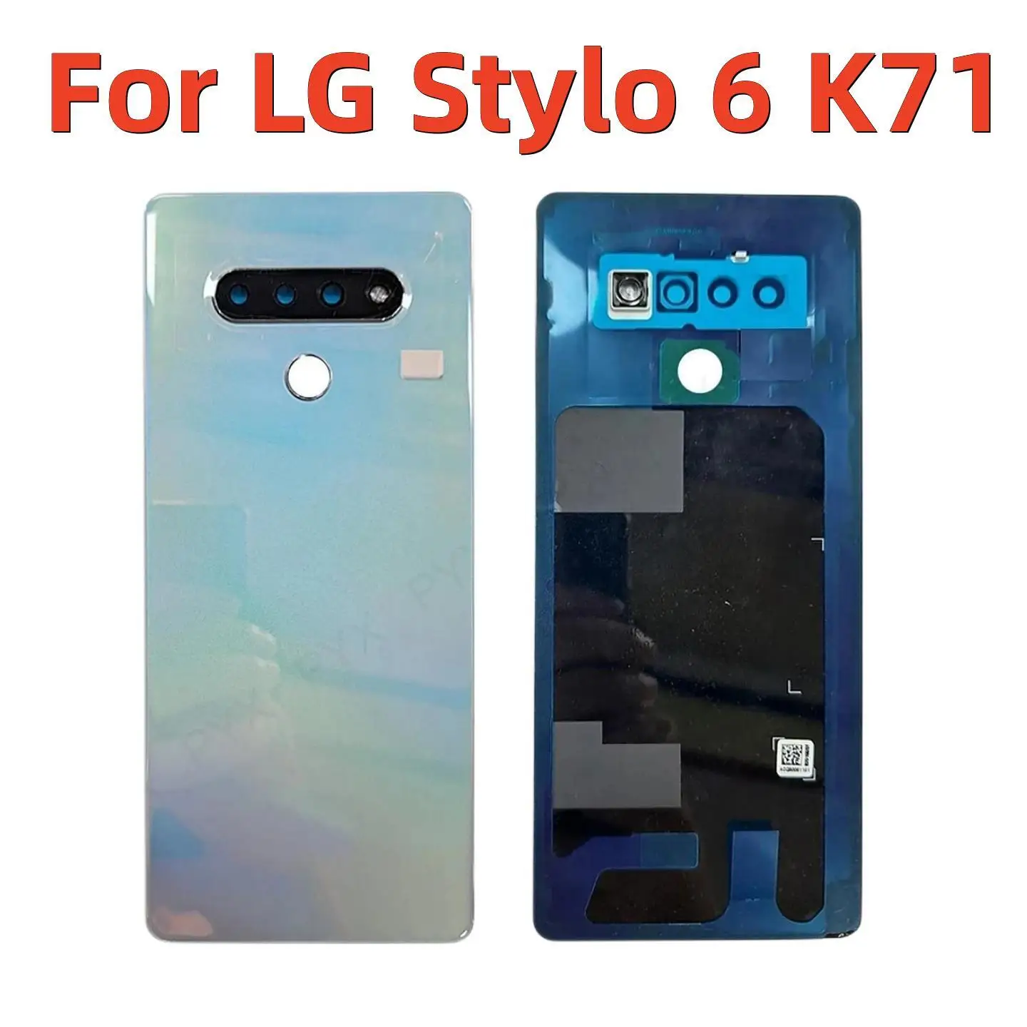 Original Glass Battery cover For LG Stylo 6 K71 Q730 Q730AM Q730TM Battery Door Back Cover Housing Repair parts