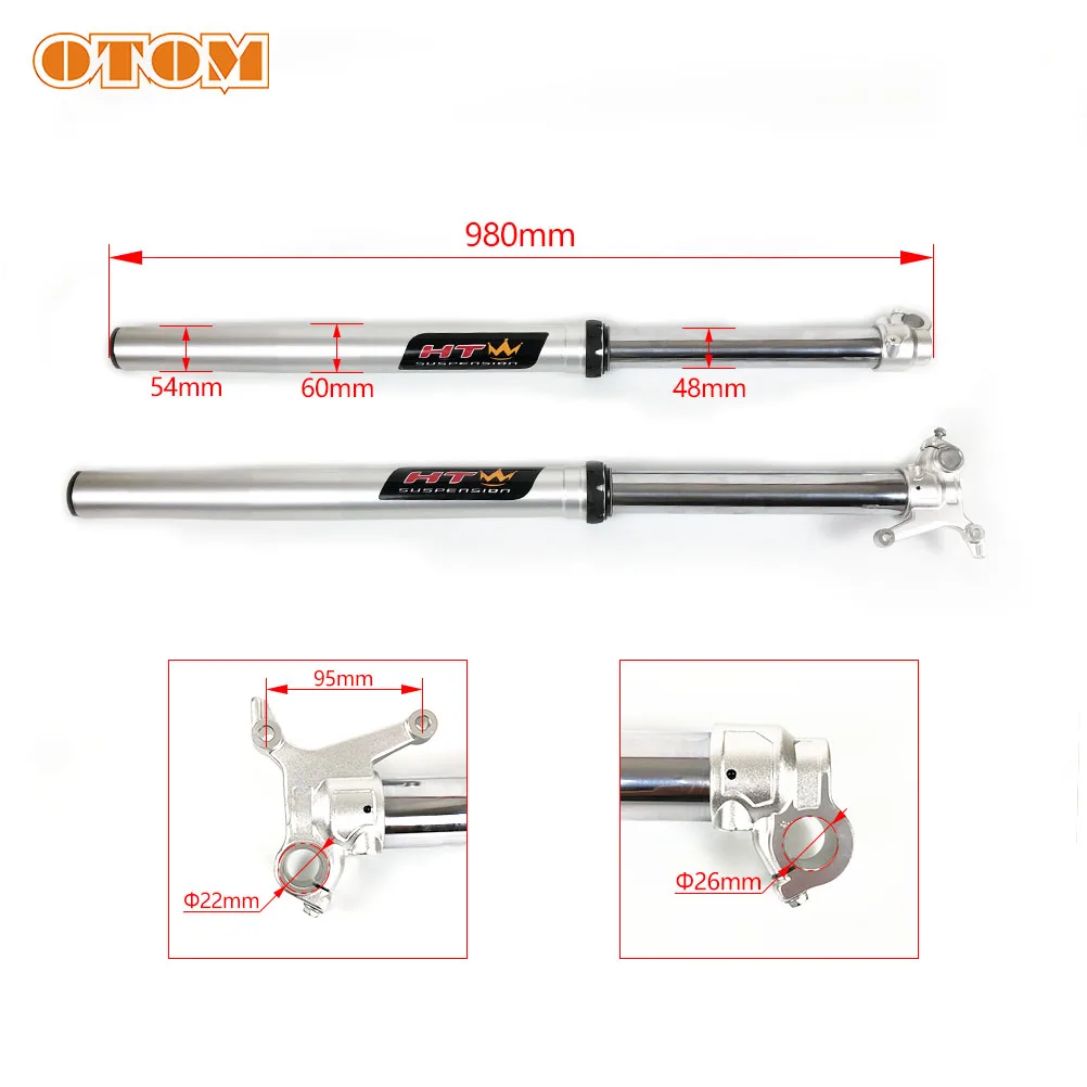 HT Motocross Front Fork Shock Absorber Inverted Fork Oil Spring Front Tube Modification Parts For KTM HUSQVARNA GASGAS Dirt Bike
