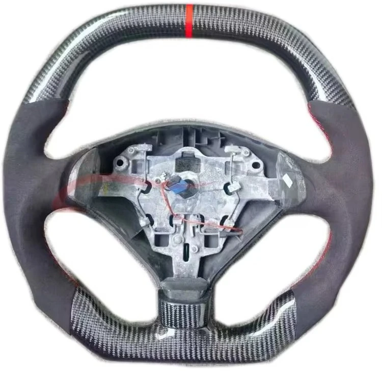 

For P-eu-geo-t 407 coupe 2007 207 308 RCZ Carbon Fiber Steering Wheel LED Light Leather alcantara Suede Forge RPM