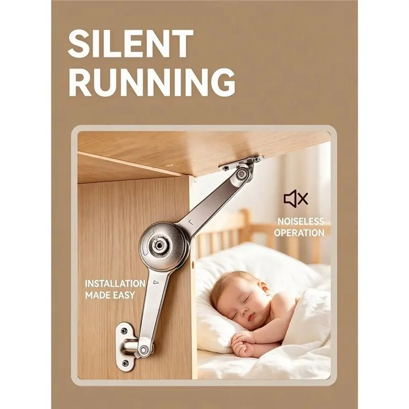 SYW-Hydraulic Randomly Stop Hinges Adjustable Soft Close Hinges Support Hinge Rod For Cabinet Wardrobe Door Lift Flap
