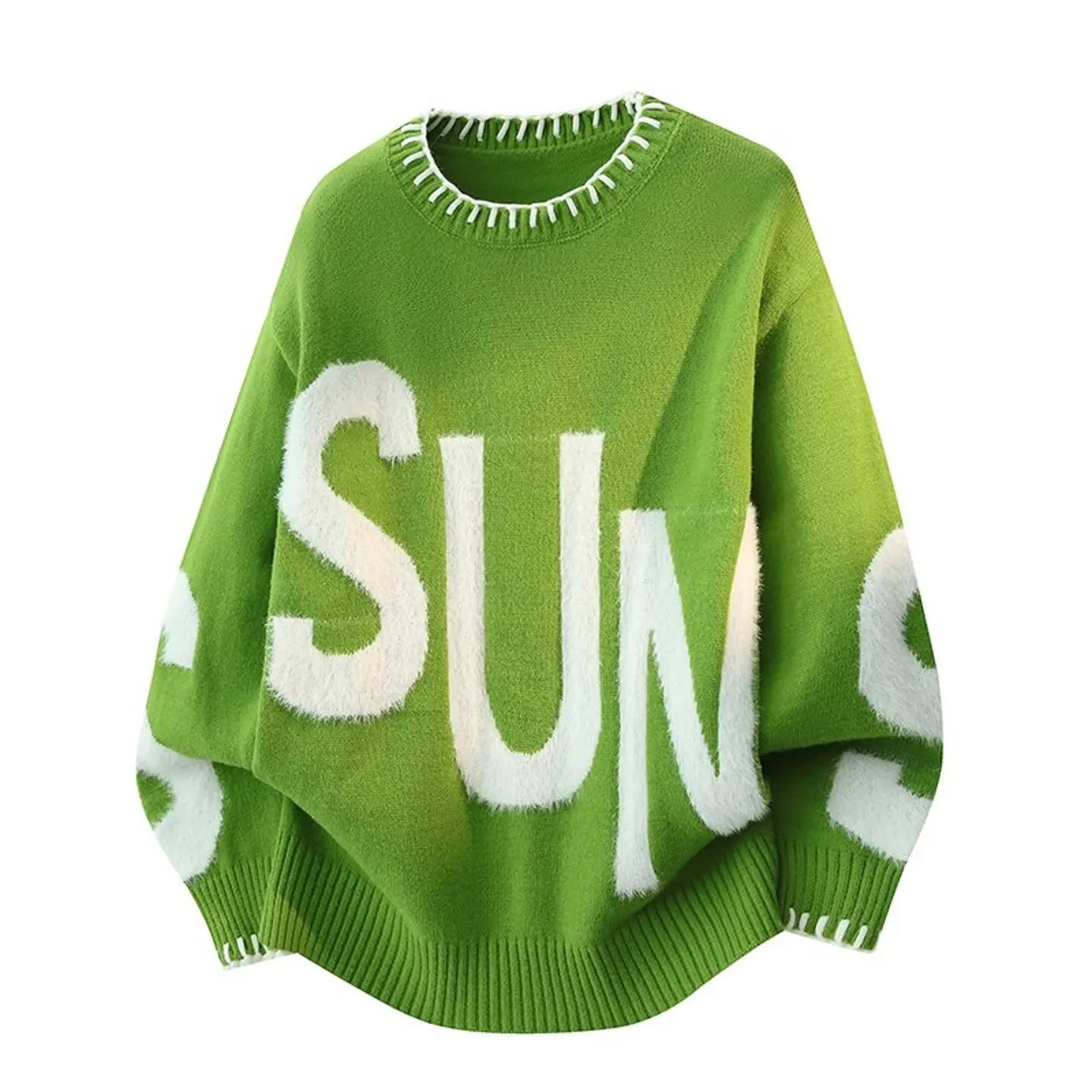 

Pull Homme, корейский модный свободный свитер с буквами для мужчин, одежда 2026, универсальные мужские повседневные свитера с длинными рукавами и круглым воротником