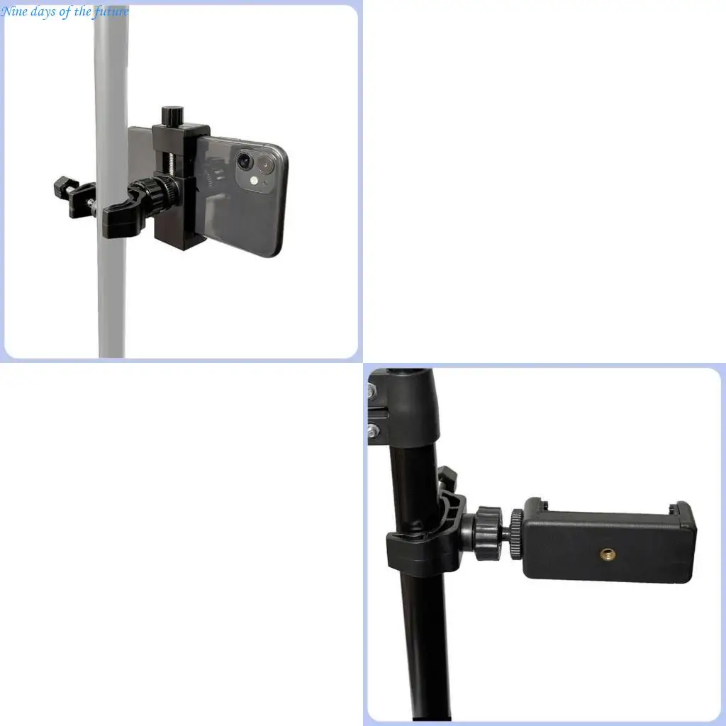 Solid ABS Tripod Phone & Mic Stand For Clear And Stable Photography Smartphones E65A